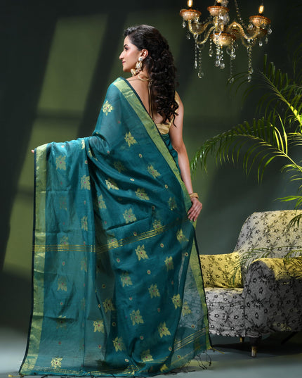 Cotton Silk Party Wear Saree Trendy Design Gulnaz Georgette Chiffon Cotton Saree (Tute)