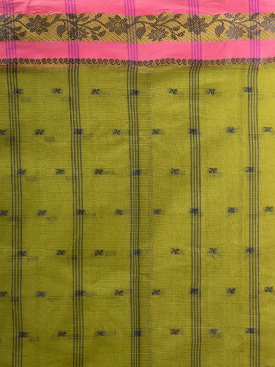 DESH BIDESH Woven Design Pure Cotton Taant Saree