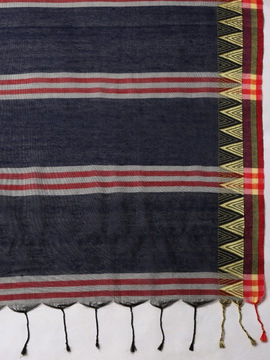 DESH BIDESH Printed Pure Cotton Khadi Saree