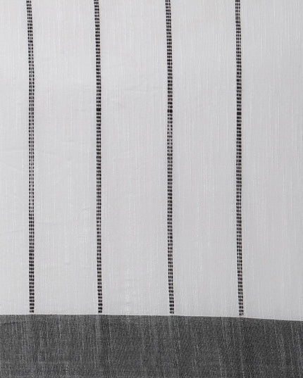 DESH BIDESH Woven Design Striped Pure Cotton Taant Saree