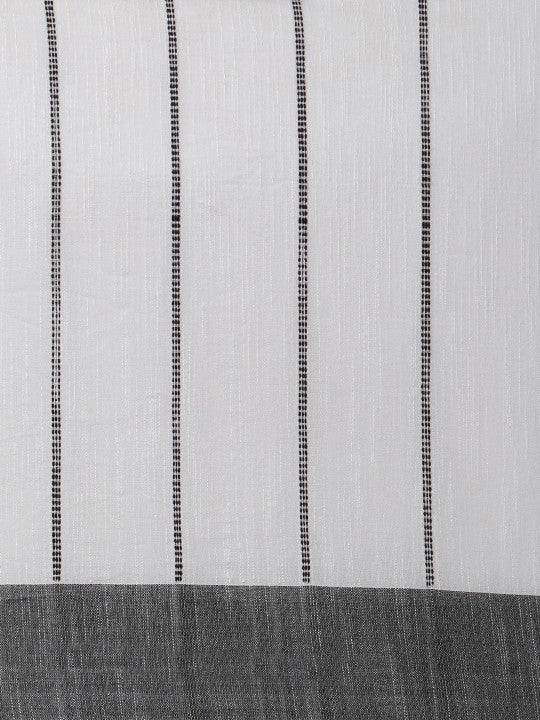 DESH BIDESH Woven Design Striped Pure Cotton Taant Saree