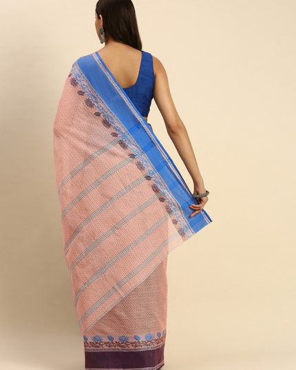 DESH BIDESH Woven Design Pure Cotton Taant Saree