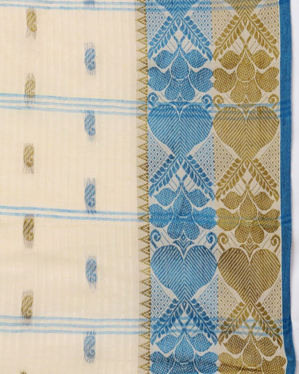 DESH BIDESH Woven Design Pure Cotton Taant Saree