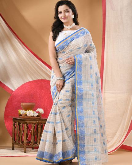 DESH BIDESH Woven Design Pure Cotton Saree