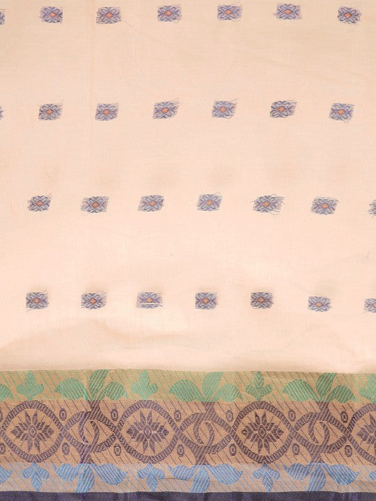 DESH BIDESH Ethnic Motifs Pure Cotton Taant Saree