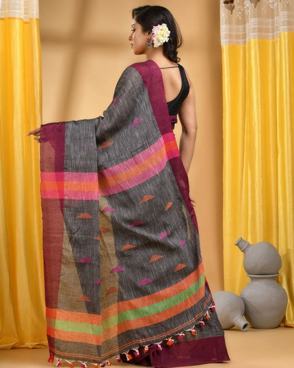 DESH BIDESH Woven Design Pure Cotton Taant Saree - Sarees for Women 33740247
