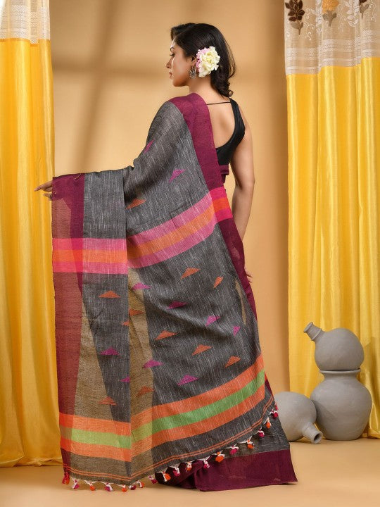 DESH BIDESH Woven Design Pure Cotton Taant Saree - Sarees for Women 33740247