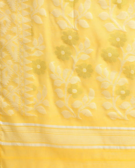 DESH BIDESH Woven Design Ethnic Motifs Pure Cotton Jamdani Saree