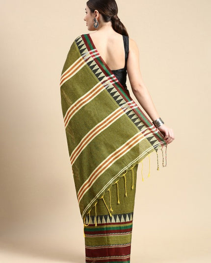 DESH BIDESH Printed Pure Cotton Khadi Saree