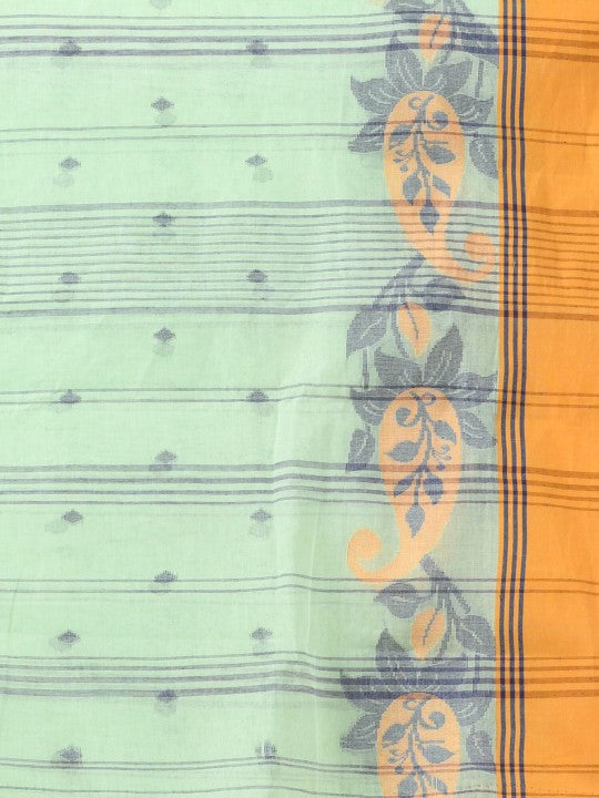 DESH BIDESH Paisley Pure Cotton Taant Saree for Women