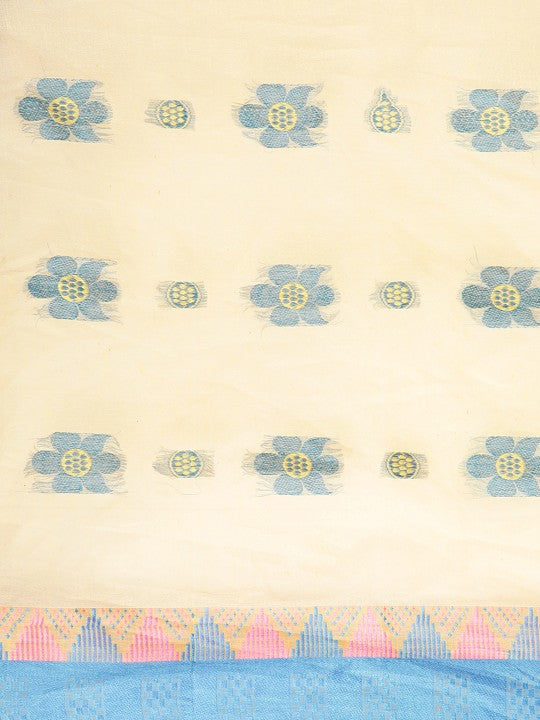 DESH BIDESH Ethnic Motifs Pure Cotton Taant Saree