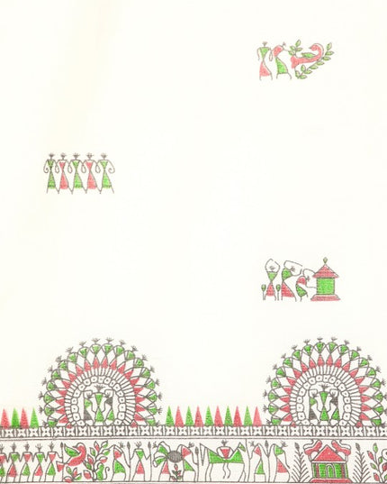 DESH BIDESH Warli Pure Cotton Taant Saree