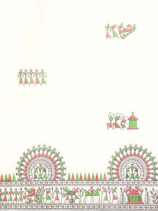 DESH BIDESH Warli Pure Cotton Taant Saree