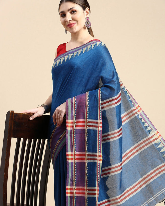 DESH BIDESH Printed Pure Cotton Khadi Saree