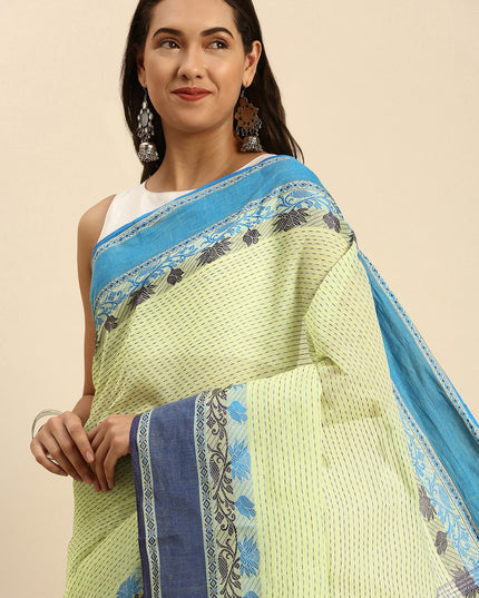 DESH BIDESH Woven Design Pure Cotton Taant Saree