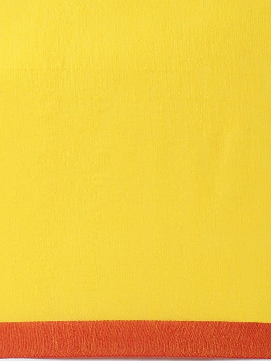 DESH BIDESH Solid Pure Cotton Taant Saree