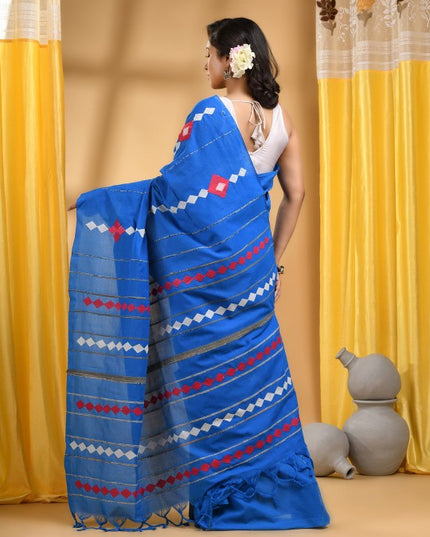 DESH BIDESH Pure Cotton Applique Taant Saree