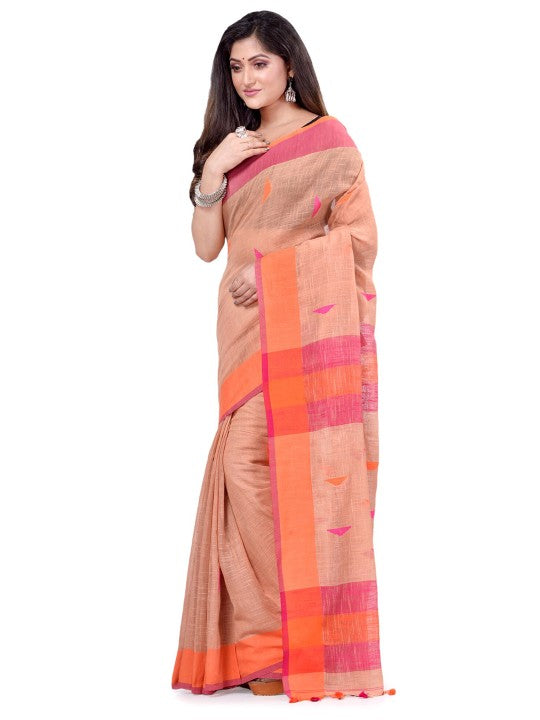 Woven Design Pure Cotton Traditional Taant Saree