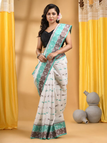 DESH BIDESH Woven Design Pure Cotton Taant Saree