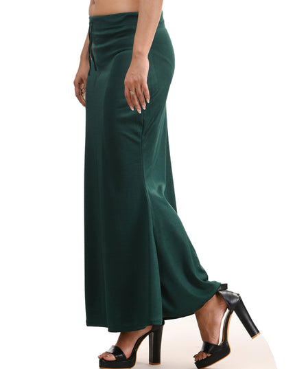 Fish Cut Stretchable Saree Shapewear Petticoat for Women (Dark Teal)