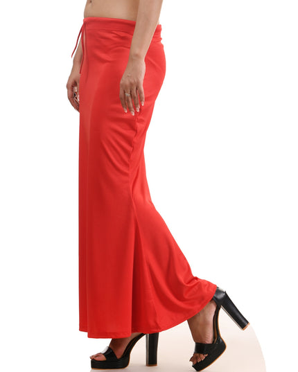 Fish Cut Stretchable Saree Shapewear Petticoat for Women (Red)