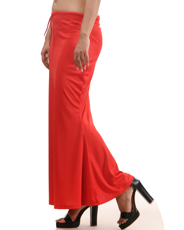 Fish Cut Stretchable Saree Shapewear Petticoat for Women (Red)