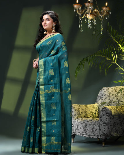 Cotton Silk Party Wear Saree Trendy Design Gulnaz Georgette Chiffon Cotton Saree (Tute)