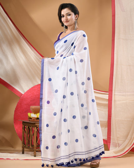 Women cotton silk tant handloom saree mysore party wear sarees latest design wedding handloom  sarees for women latest (Blue)