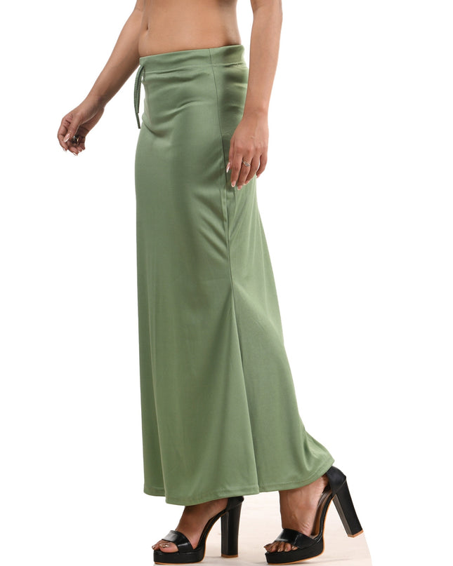 Fish Cut Stretchable Saree Shapewear Petticoat for Women (Light Green)