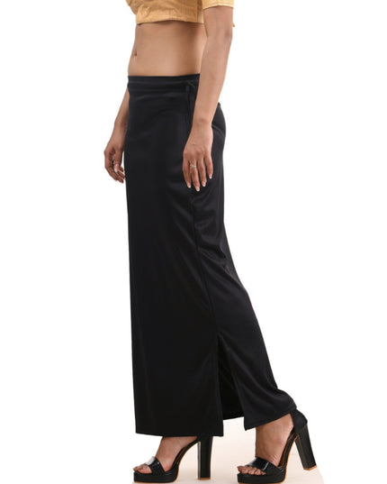 Stretchable Saree Shapewear Petticoat for Women, Lycra Saree Shapewear, Skirts for Women, Skirts Shape Wear Dress for Saree Innerwear for Saree in Party, Saree Shaper (Black)