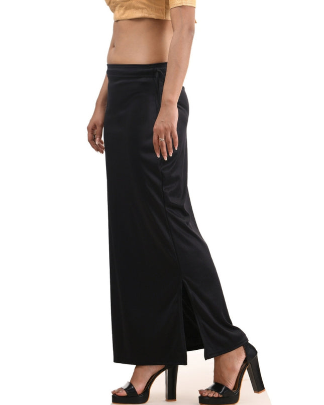 Stretchable Saree Shapewear Petticoat for Women, Lycra Saree Shapewear, Skirts for Women, Skirts Shape Wear Dress for Saree Innerwear for Saree in Party, Saree Shaper (Black)