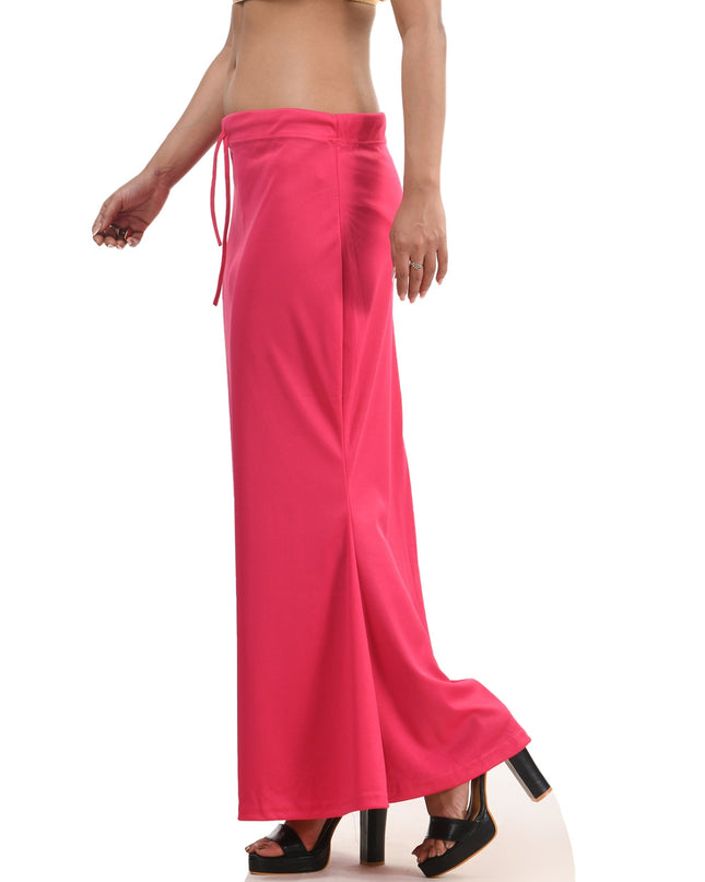 Fish Cut Stretchable Saree Shapewear Petticoat for Women (Pink Red)