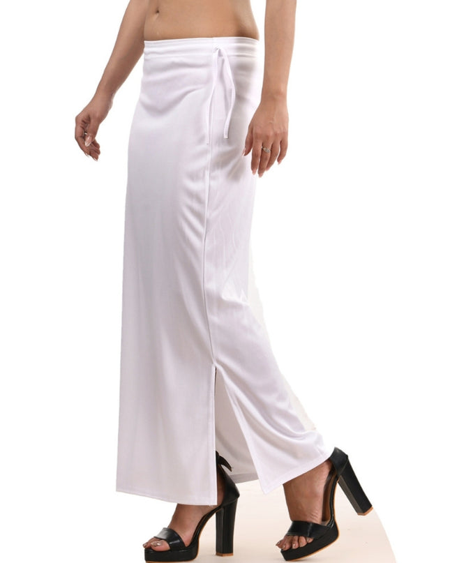 Stretchable Saree Shapewear Petticoat for Women, Lycra Saree Shapewear, Skirts for Women, Skirts Shape Wear Dress for Saree Innerwear for Saree in Party, Saree Shaper (White)
