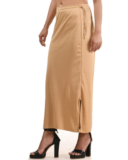 Stretchable Saree Shapewear Petticoat for Women, Lycra Saree Shapewear, Skirts for Women, Skirts Shape Wear Dress for Saree Innerwear for Saree in Party, Saree Shaper (Beige)