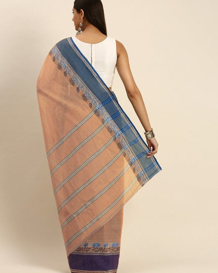 DESH BIDESH Woven Design Pure Cotton Taant Saree