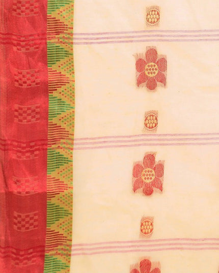 DESH BIDESH Ethnic Motifs Pure Cotton Taant Saree