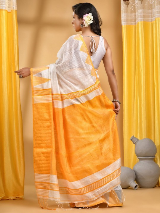 DESH BIDESH Woven Design Pure Cotton Taant Saree