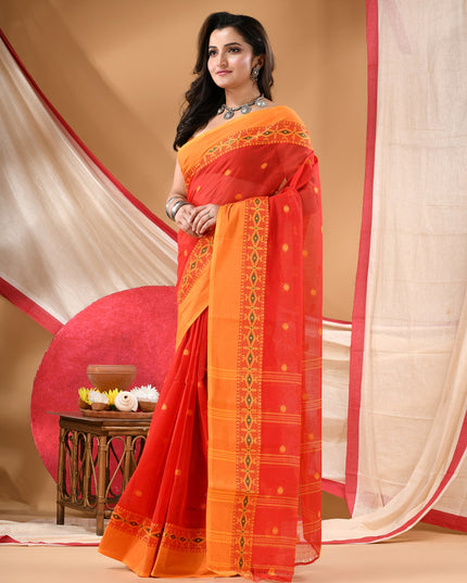 Women cotton saree for woman party, wear sarees for women tant cotton handloom chiffon silk sarees for women latest, Manirekha design (Red)