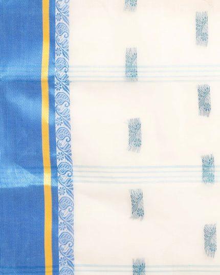 DESH BIDESH Ethnic Motifs Pure Cotton Taant Saree