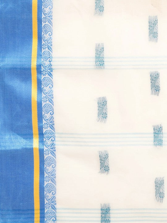 DESH BIDESH Ethnic Motifs Pure Cotton Taant Saree