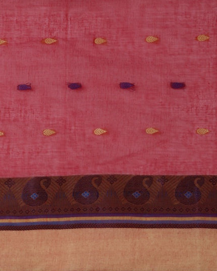 DESH BIDESH Woven Design Pure Cotton Taant Saree