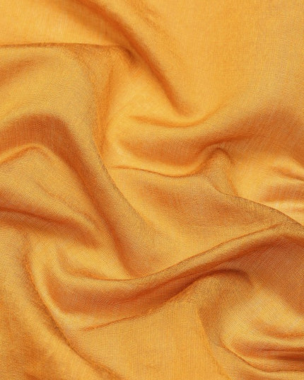 DESH BIDESH Ghicha Cotton Colourblocked Saree: Elegant Mustard & Blue Blend