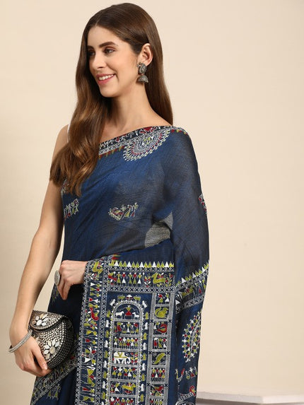 DESH BIDESH Warli Pure Cotton Taant Saree