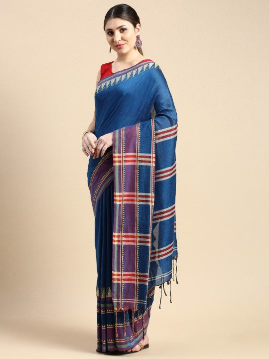 DESH BIDESH Printed Pure Cotton Khadi Saree