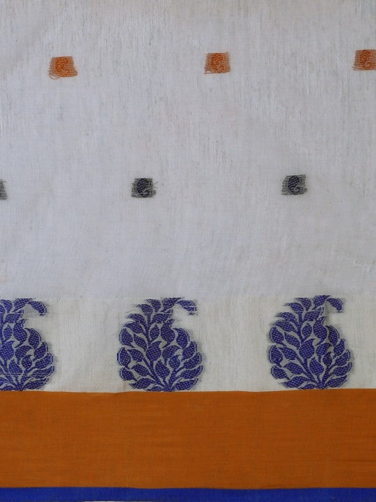 DESH BIDESH Woven Design Pure Cotton Taant Saree