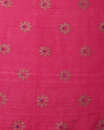 DESH BIDESH Woven Design Floral Pure Cotton Khadi Saree