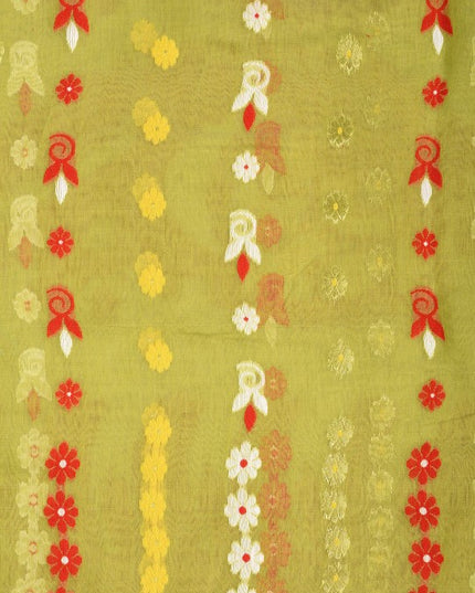 DESH BIDESH Women's Ethnic Motifs Embroidered Pure Cotton Saree