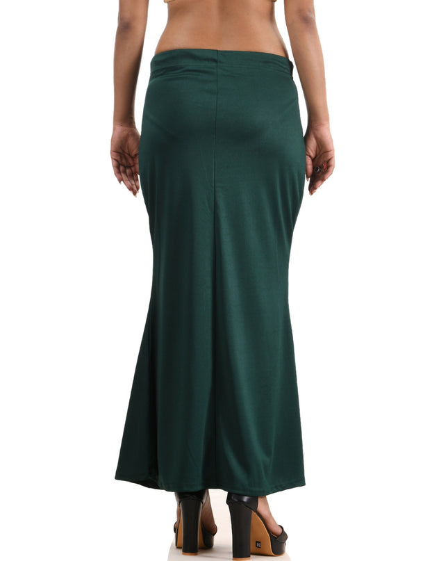 Fish Cut Stretchable Saree Shapewear Petticoat for Women (Dark Teal)