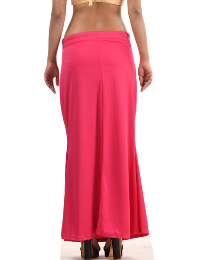 Fish Cut Stretchable Saree Shapewear Petticoat for Women (Pink Red)