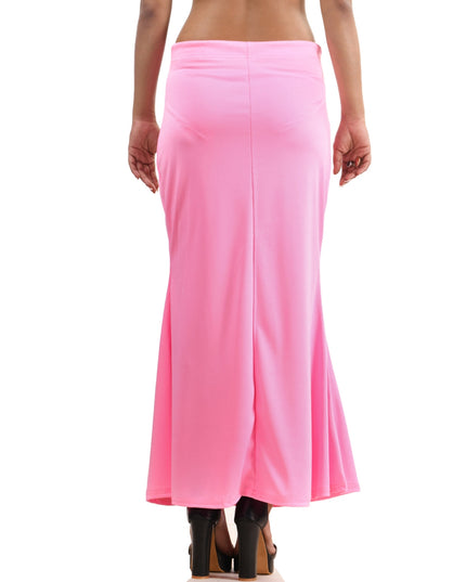Fish Cut Stretchable Saree Shapewear Petticoat for Women (Pink)